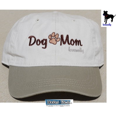 Dog Mom Pet Lover Hat Embroidered Baseball Hat LoveWally Cap Adjustable Tan  eb-17897198